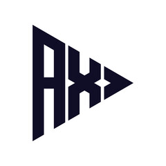 triangle letter logo design