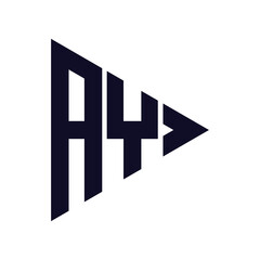 triangle letter logo design