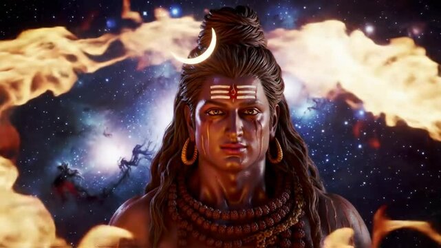 Maha Shivaratri concept. Lord Shiva	