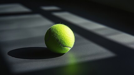 Tennis ball in shadows (1)