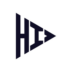 Obraz premium triangle letter logo design