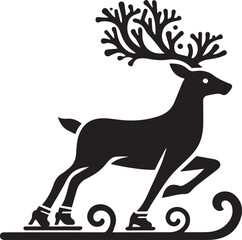 black deer silhouette icon