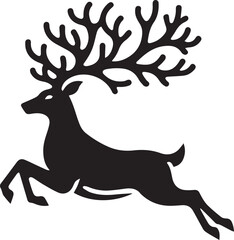 black deer silhouette icon