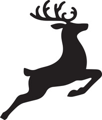 black deer silhouette icon