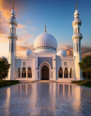 Obraz premium mosque in abu dhabi united arab emirates