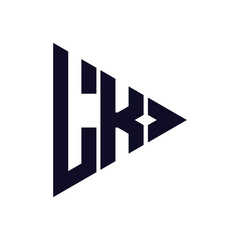 triangle letter logo design