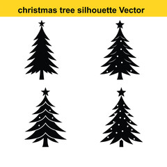 Obraz premium A vector set features green pine and fir Christmas trees, perfect for winter holiday season decoration.