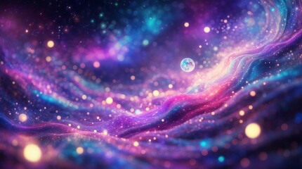 Obraz premium Dreamy Galaxy Bokeh with Space Colors