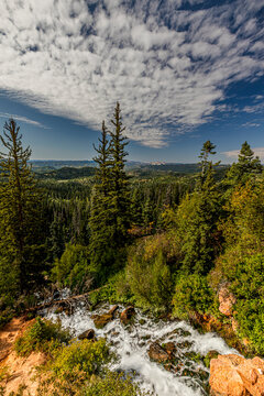 Vista from Cascade Falls in Dixie National Forest.