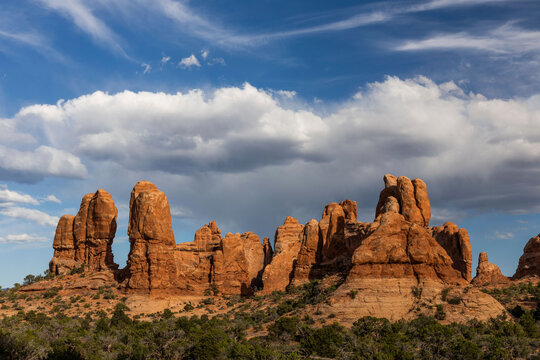 The Windows, Arches National Park, Utah, USA.