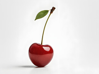 cherry on a green background