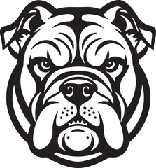 Bulldog Head EPS Vector Outline