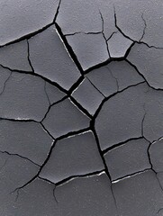 Gray Cracked Surface Texture
