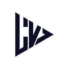 triangle letter logo design