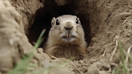 Obraz premium Curious Ground Squirrel