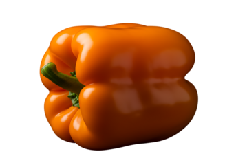 Exotic Orange Pepper Illuminated Under Studio Lights – A Stunning Play of Color and Form