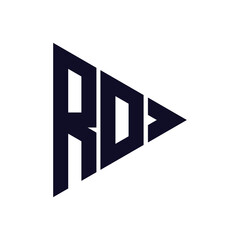 Obraz premium triangle letter logo design