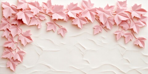 Delicate Pink Leaves Adorn Textured Background