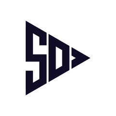 triangle letter logo design