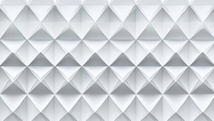 Fototapeta premium Abstract white geometric triangular pattern background texture.