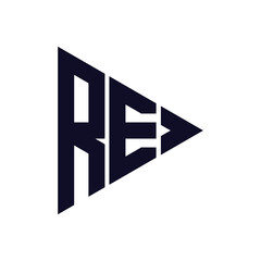 Obraz premium triangle letter logo design