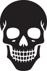 Black silhouette of a human skull