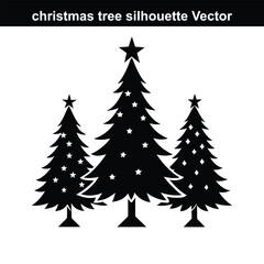 Green christmas tree vector illustration depicts a festive winter holiday evergreen.