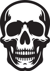 Black silhouette of a human skull