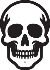 Black silhouette of a human skull