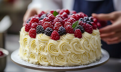 Delicious raspberry cake perfect for parties and events