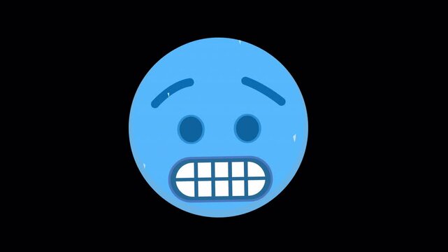 Cold face emoji icon