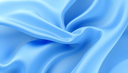 Abstract Flowing Light Blue Fabric Design Background Image