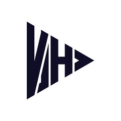 triangle letter logo design