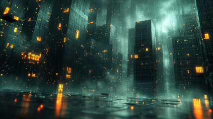 Futuristic digital interface with glowing AI hologram symbolizing the evolution of artificial intelligence technology virtual networks innovation data exchange and modern digital communication

