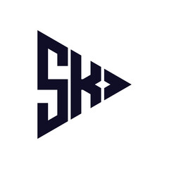 triangle letter logo design