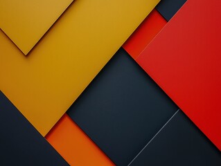 Abstract Colorful Geometric Design with Yellow Red Black and Orange