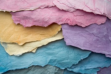Colorful Textured Paper Layers for Creative Backgrounds and Designs