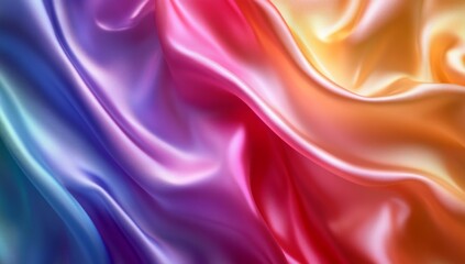 Obraz premium Rainbow silk fabric texture.