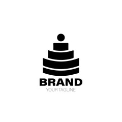 Cake Logo. Cake Logo Design. Cake Logo Brand. Cake Logo Vector Design Isolated on White Background
