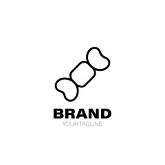 Candy Logo. Candy Logo Design. Candy Logo Brand. Candy Logo Vector Design Isolated on White Background
