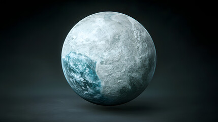 Fototapeta premium Pixelated Gray and Teal Celestial Sphere on Dark Background