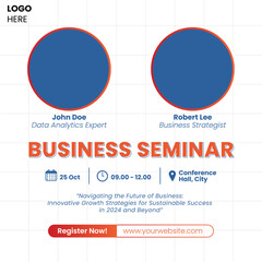 template poster business seminar event