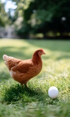 Fototapeta premium chicken and egg, generation AI 