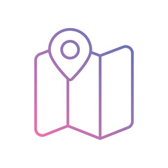 Map icon vector stock illustration