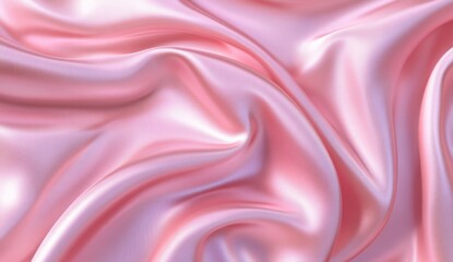 Obraz premium Soft pink silk fabric with elegant draping and folds.