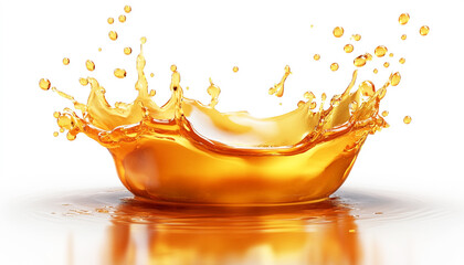 orange juice splash isolated