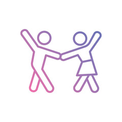 Dancing icon vector stock illustration