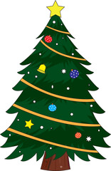 Christmas Tree Decorating Vector