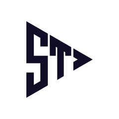 triangle letter logo design