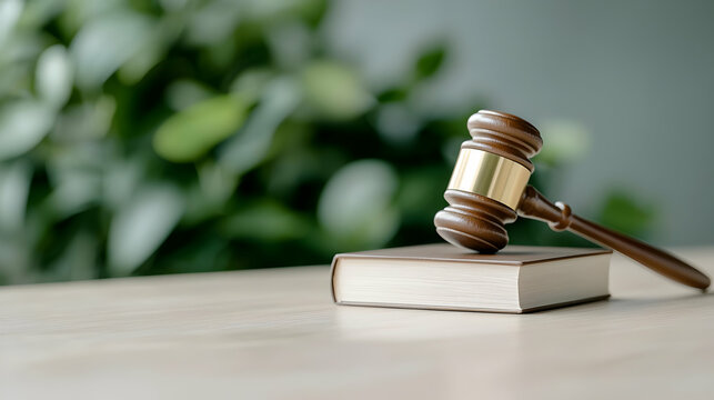 Gavel on block legal justice authority image